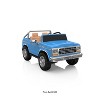 24V Classic Ford Bronco: Light Blue Retro Legend, Ready for Dual Adventures-light blue - 3 of 4