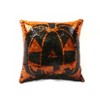 18"x18" Sparkle Pumpkin Halloween Square Throw Pillow Black/Orange - Lush Décor: Sequined, Festive Design - 2 of 4