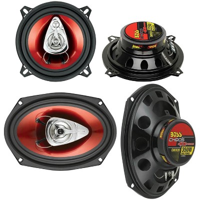 2) BOSS CH5530 5.25" 3-Way 225W + Boss CH6920 6x9" 2-Way 350W Car Audio Speakers