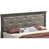 Sapphtopaz Modern Bed Frame with Button Tufting Upholstered Headboard Wood Platform Bed with LED for Bedroom, Apartment - 3 of 4