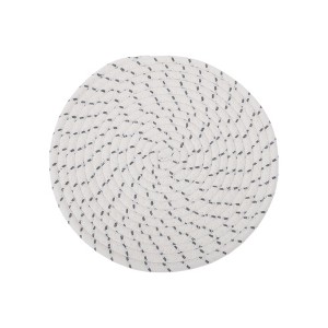 Unique Bargains Trivet Round Rope Woven Mat Cotton Non-woven Fabric 8.66"x8.66"x0.31" - 1 of 3