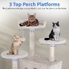 BestMassage Cat Tree 54/62/70/81 Inch Cat Tower with Sisal Scratching Post - 4 of 4