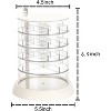 HTUTWOO Rotating Jewelry Box,Small Jewelry Organizer Box and Earring Holder,5 Layer Travel Jewelry Case With Lid,for Earrings Bracelets - 3 of 4