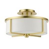 Livex Lighting Wesley 2 - Light Semi-Flush Mount in  Satin Brass - image 2 of 2