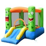 Costway Inflatable Bounce House Jumper Castle Kids Playhouse w/ Basketball Hoop & Slide