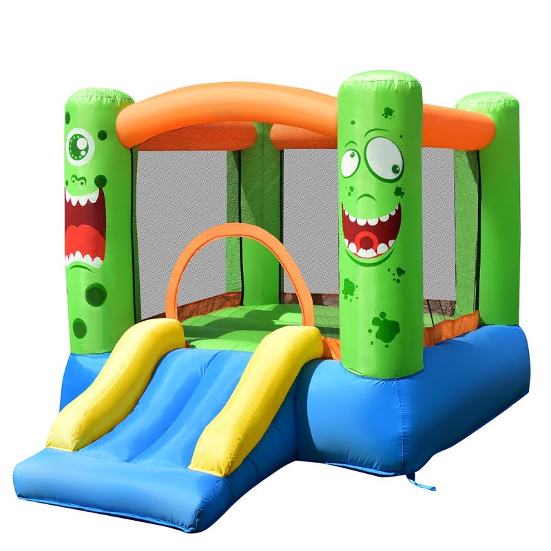 Costway Inflatable Bounce House Jumper Castle Kids Playhouse w/ Basketball Hoop & Slide, 1 of 11