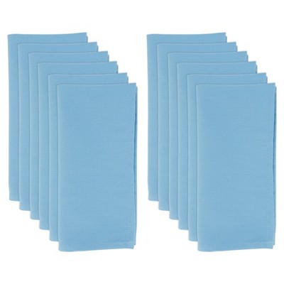 Aqua Cotton Everyday Cloth Table Napkins Set of 12