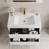 FAMYYT 36 in. Single Sink Floating White Bath Vanity with White Resin Top (Assembled), Stone Resin Countertop, Water-Resistant - 3 of 4