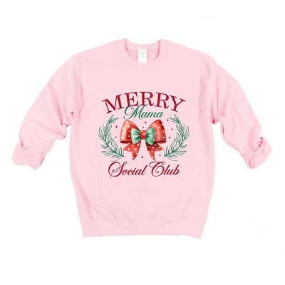 Simply Sage Market Women's Graphic Sweatshirt Coquette Merry Mama Social Club