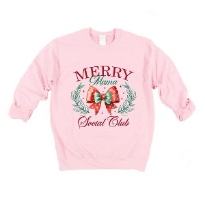 Simply Sage Market Women's Graphic Sweatshirt Coquette Merry Mama Social Club - 1 of 4