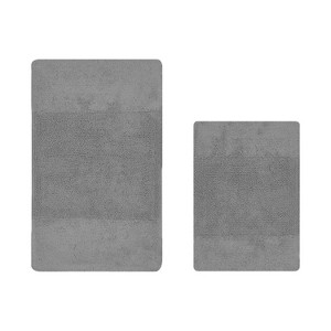 Granada 2 Piece Bath Rug Set 100% Premium Cotton Tufted Non-Slip Backing Bathmats for Bathroom, Super Soft Absorbent, Machine Washable - 1 of 4