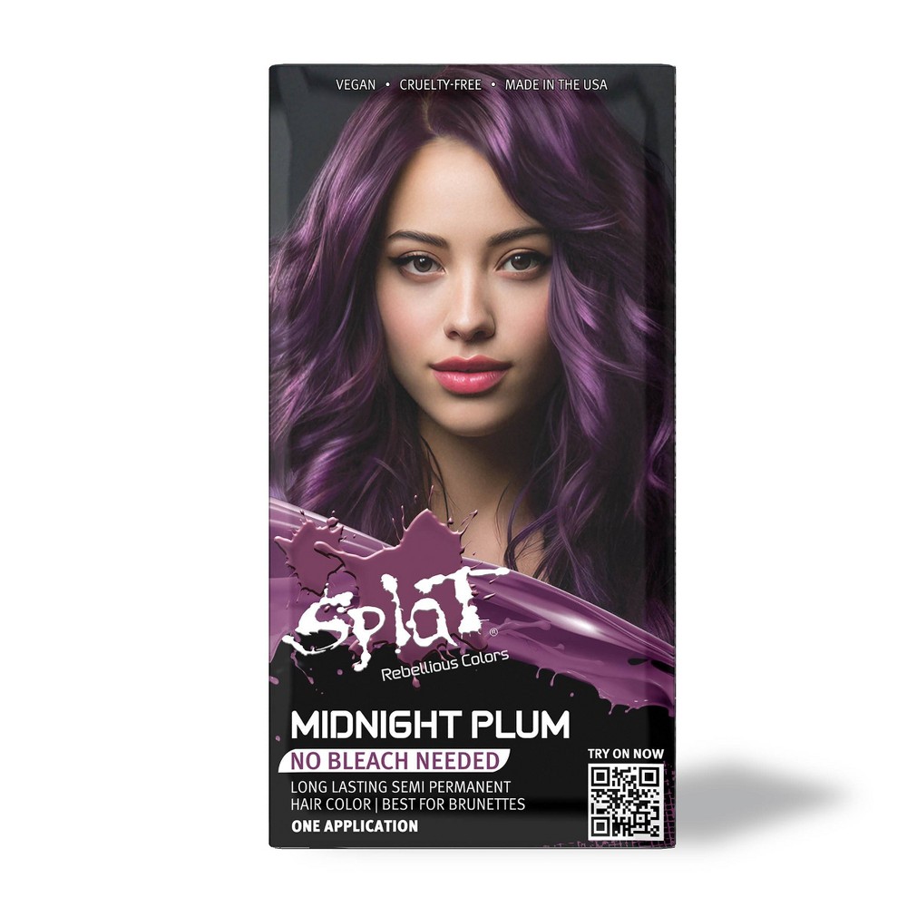 Photos - Hair Dye SPLAT Semi-Permanent Hair Color - Midnight Plum - 6.75 fl oz 