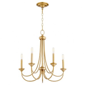 Quorum Lighting Brooks 5 - Light Chandelier in  Aged Brass - 1 of 1