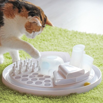 White Deluxe 7-in-1 Cat Activity Center with Multiple Elements