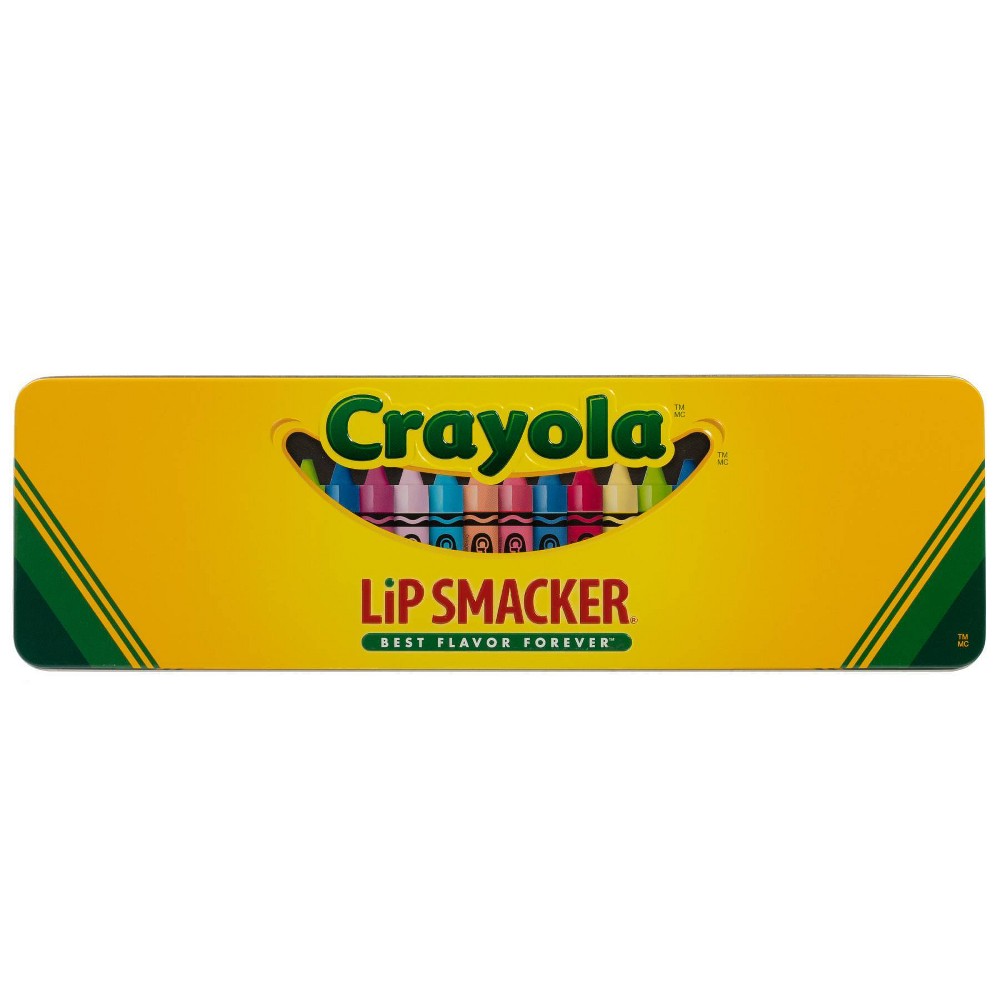 Lip Smacker Crayola Flavored Lip Balm Collectors Tin | Flavor Vault | Dry Lips |