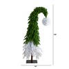 Nearly Natural 9-ft Holiday Green & White Santa’s Hat Christmas Tree with 600 LED Lights and 1992 Bendable Branches - 2 of 4