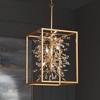 Possini Euro Design Light Brass Gold Pendant Chandelier 15 1/4" Wide Modern Clear Crystal 4-Light Fixture for Dining Room House - 2 of 4