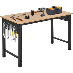 Heavy Duty Workbench 47 Inch, 2000 Lb Load Capacity with Electrical Outlets & 20 Hooks, Industrial Grade Adjustable Work Table - 1 of 4