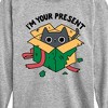 Boys' - Instant Message - Cat Christmas Present Long Sleeve Graphic T-Shirt - image 2 of 4