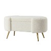 Alina Storage Bench with Metal Legs for Bedroom | ARTFUL LIVING DESIGN - 2 of 4