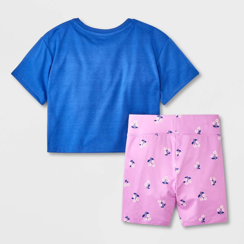 Girls' Bike Shorts Pajama Set - Cat & Jack™, 2 of 5