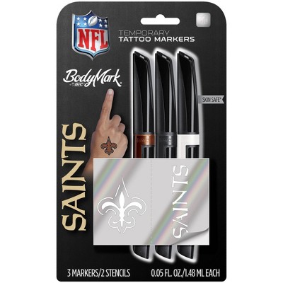 NFL New Orleans Saints Temporary Tattoo Marker - 3pk