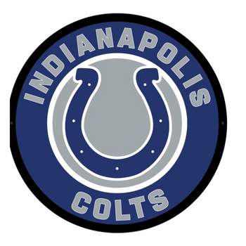 Evergreen Ultra-Thin Edgelight LED Wall Decor, Round, Indianapolis Colts- 23 x 23 Inches Made In USA
