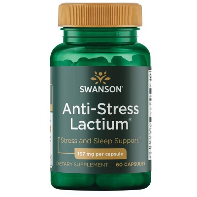 Swanson Women's Anti-Stress Formula (Lactium) - Helps Counter Stress, Promotes Relaxation and Sleep Support - (60 Capsules, 167mg).