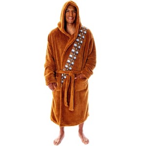 Star Wars Chewbacca Robe Costume Fleece Plush Chewie Robe Brown - 1 of 4