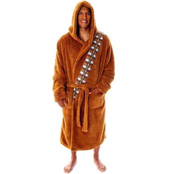Star Wars Chewbacca Robe Costume Fleece Plush Chewie Chewbacca Bathrobe Brown