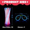 Joyfy 99 PCS Patriotic Glow Party Kit, Independence Day Light Up Bracelets Necklaces Glasses Set - 2 of 4