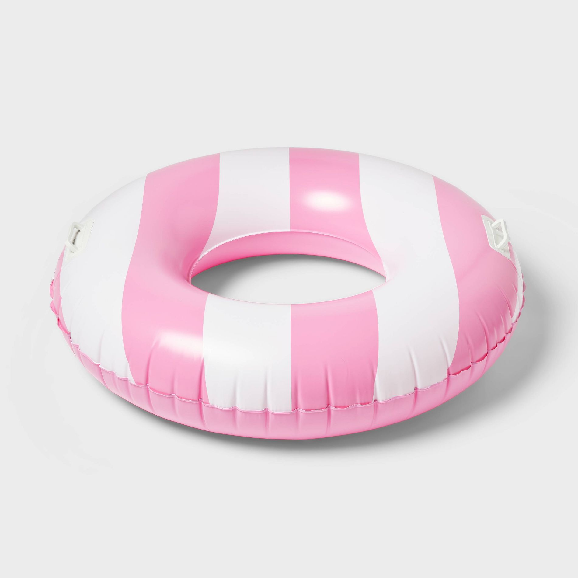 42'' Pool Tube with Handle - Sun Squad™ Pink/White: Water Float Toy, PVC, 6+ Years
