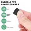 Unique Bargains Non-Slip PVC Chair Leg Caps Floor Protectors for Folding Chairs Black - 2 of 4