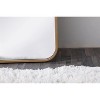 Elegant Lighting Soft corner metal rectangular mirror 18x60 inch in Brass - 4 of 4
