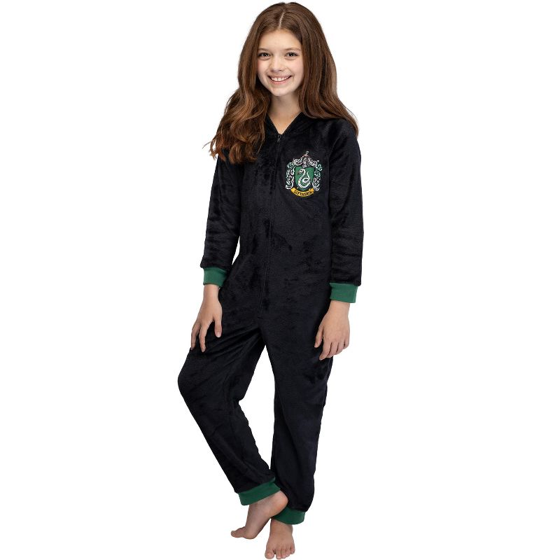 Harry Potter Unisex Kids Hooded Pajama Union Suit, 2 of 8