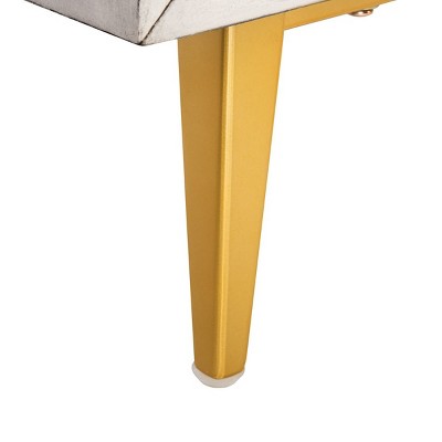 Katia White Wash and Gold 3-Drawer Transitional Chest