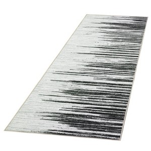 Washable Runner Rug 2 x 6 Modern Striped Hallway Rug with Non-Slip Backing, Linear Geometric Accent Rug, Stain-Resistant Low Pile Area Rug for - 1 of 4