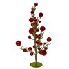 Kurt Adler 21.6-Inch Decorated Green Glittered Tree with Metal Base - 2 of 4