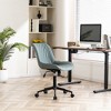 YOUNIKE Modren Office Desk Chair Leather Executive Task Chair Adjustable Swivel Makeup Rolling Vanity Chair Seat Height 17.72"-22.44" - 4 of 4
