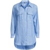 Lands' End Women's Linen Roll Sleeve Relaxed Tunic Top - 3 of 4