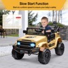 12V Kids Ride On Truck Car with Remote Control,Spring Suspension, 3 Speeds, LED Lights, Bluetooth Music & Parent Safety Brake - 2 of 4