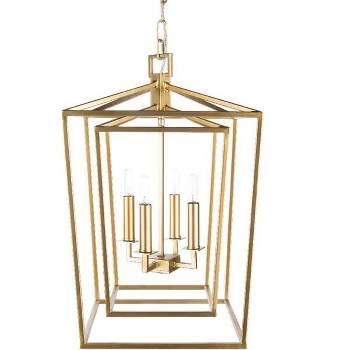 Mark & Day Tamaroa 21"H x 14"W x 14"D Traditional Gold Ceiling Lights