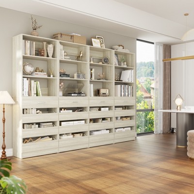 Aheaplus Closet System with 4 Drawers and Adjustable Shelves