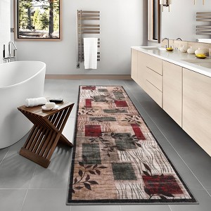 Modern Floral Runner Rug 2x6 Indoor Patchwork Printed Hallway Rug Non Slip Kitchen Rug Washable Living Room Carpet Runner Accent Throw Rugs - 1 of 4