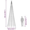 vidaXL LED Christmas Tree with Spikes 1554 LEDs Warm White 16.4ft - 4 of 4