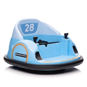 Kids Ride on Bumper Car, 12V Battery Powered Bumper Car with Remote Control, Electric Bumping Toy with 360 Degree Spin, Music, LED - 1 of 4