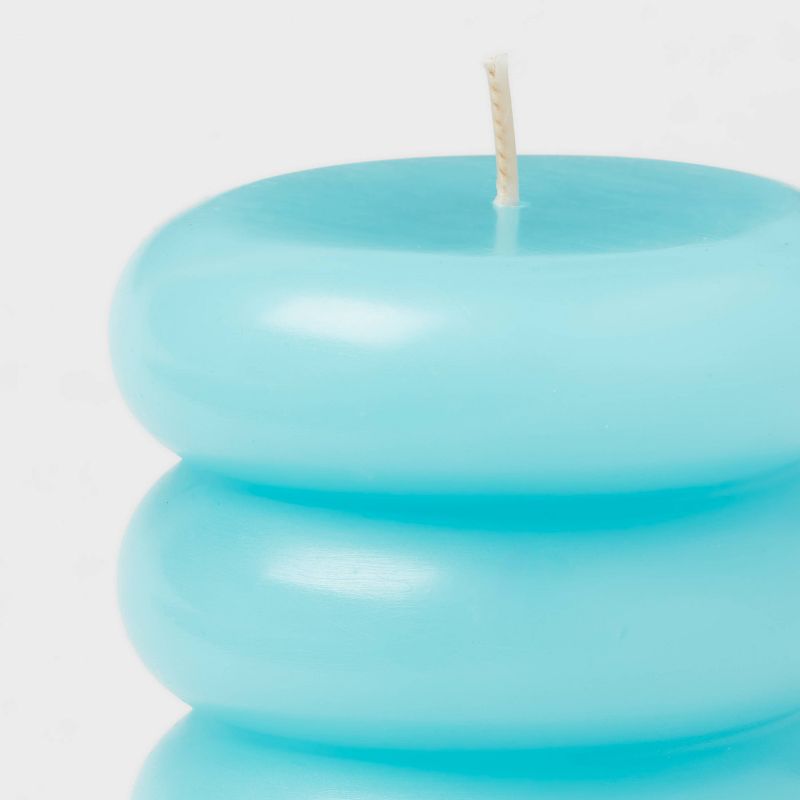 Shaped Pillar Candle Stacked Blue - Opalhouse&#8482;, 4 of 5