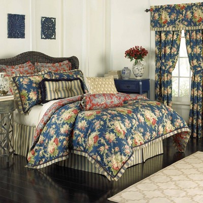 Floral Sanctuary Rose Comforter Set (Queen) 4pc - Waverly