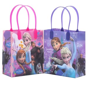 Disney Frozen Elegant and Premium Quality Party Favor Reusable Goodie Small Gift Bags 12 Pack - 1 of 2