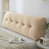 Bekrvio 39”/59”/79” Large Bolster Triangular Headboard Wedge w/2 Neck Roll Pillows Reading Pillows - 4 of 4
